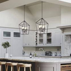 MICSIU 4 Light Pendant Lighting for Kitchen Island, Oil Rubbed Bronze Dining Room Ceiling Lightsover Table with E26 Base Socket, Hanging Pendant Light