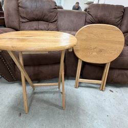 TV Trays, Old School Wood