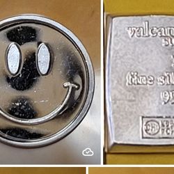 2g Silver Bundle [1g] Happy Face + [1g Valcambi Silver Bars] 