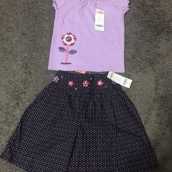 Girl’s Gymboree Matching Skirt And Top - Size 3 - New With Tags