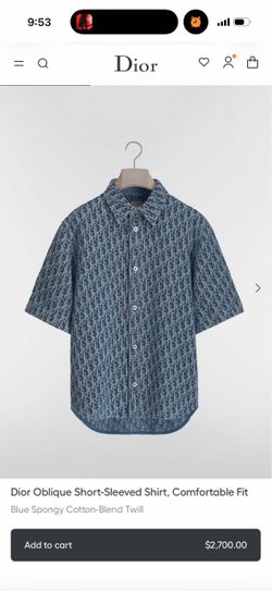 Dior button up size Large and XL available