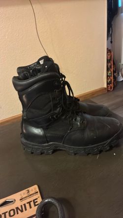 Black Tactical Lace-Up Combat Boots
