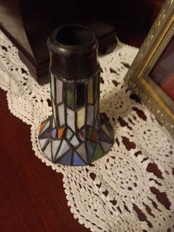 Tiffany lamp shined