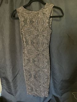 Gold Glitter Black Dress 