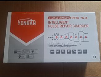 Yonhan 7-Stage Charging 12V 10A- 24V 5A Intelligent Pulse Repair Charger