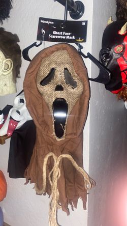 Ghost Face Scarecrow Halloween Mask