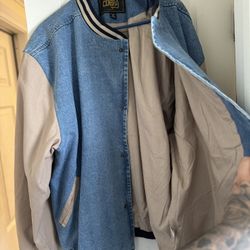 Varsity Jean/khaki Jacket 2XL 