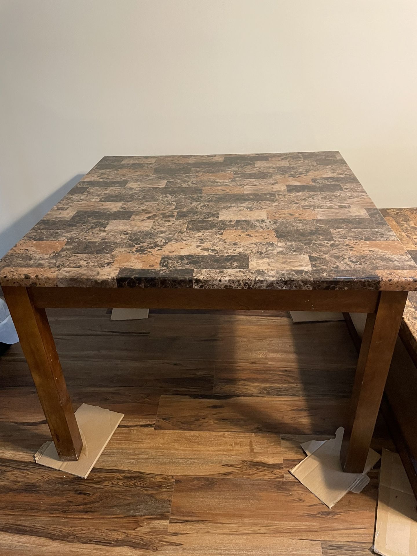 Brown Square End Table
