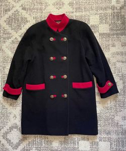 Vintage  Maxx Meren Wool Double-Breasted Officers Coat