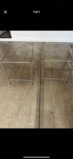 Cast-Iron Nightstands With Glass Top