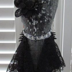 Decorative "Paris" Lace/Fabric Embellished Mannequin NWT