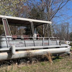 24 Foot Harris Pontoon And Trailer