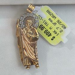 St Judas 14k pendant