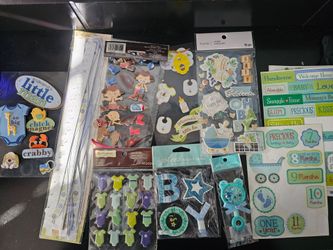 Baby boy scrapbook stickers