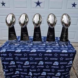 5 Replica Dallas Cowboys Trophies