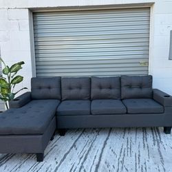 Sectional Sofa Gray / Reversible Chaise ●●Free Delivery 
