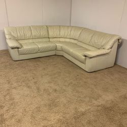 3-Piece Leather Sectional Couch Sofa *Free Delivery*