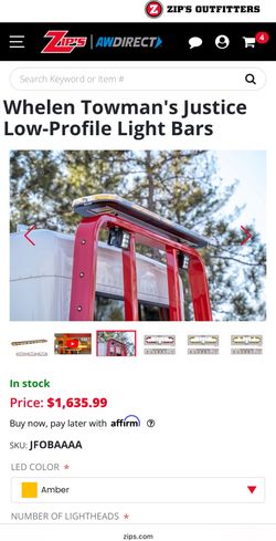 Whelen Towman's Justice Low-Profile Light Bar