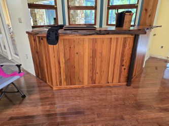 Custom Rustic Cedar Wet Bar Base with Sink – Built-In Cabinet $650 OBO