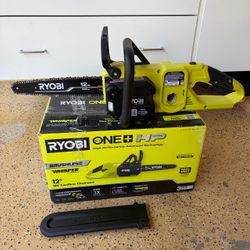 RYOBI ONE+ HP 18V Brushless Whisper Series 12 in. Battery Chainsaw (Tool Only)