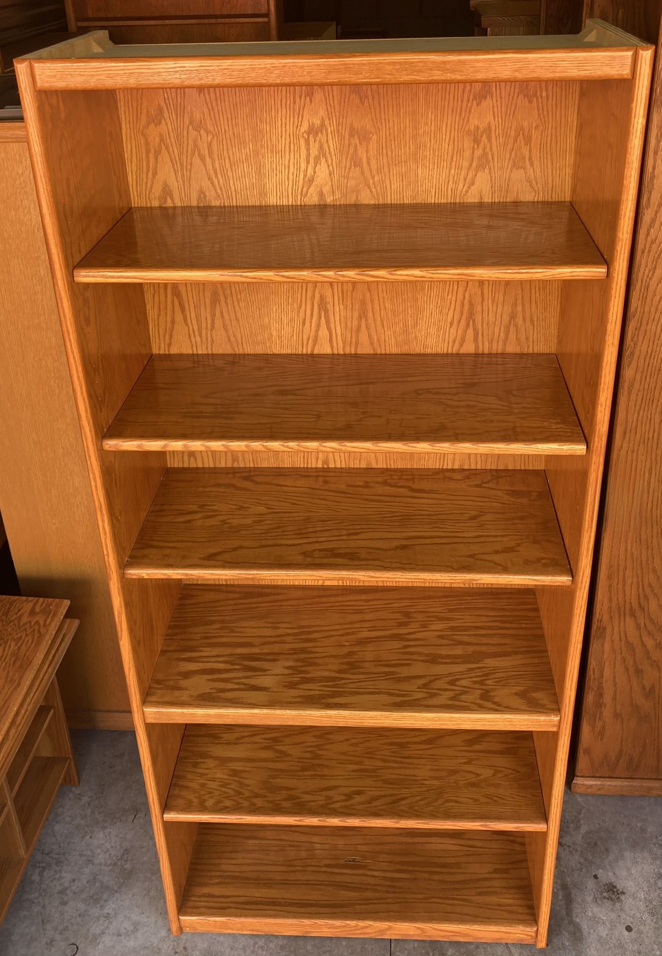 Extra Deep Oak Bookcase Storage Display Shelving