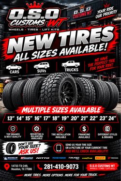 🔥 NEW TIRES — ALL SIZES AVAILABLE | TRUCKS, SUV & CARS | HOUSTON