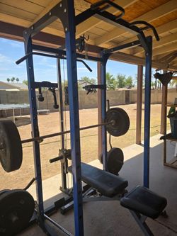 Square rack plus weights
