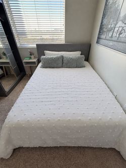 QUEEN BED FRAME WITH MATTRESS