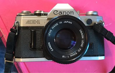 Canon AE-1 35mm Film Camera with 50mm f/1.8 Lens