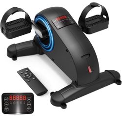Pedal Exerciser Under Desk Bike-Mini Exercise Bike for Seniors & Physical Therapy with 12 Speed