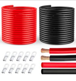 6 Gauge Wire 20Ft Black + 20Ft Red Pure Copper
6 Gauge Welding Battery Cable For Auto