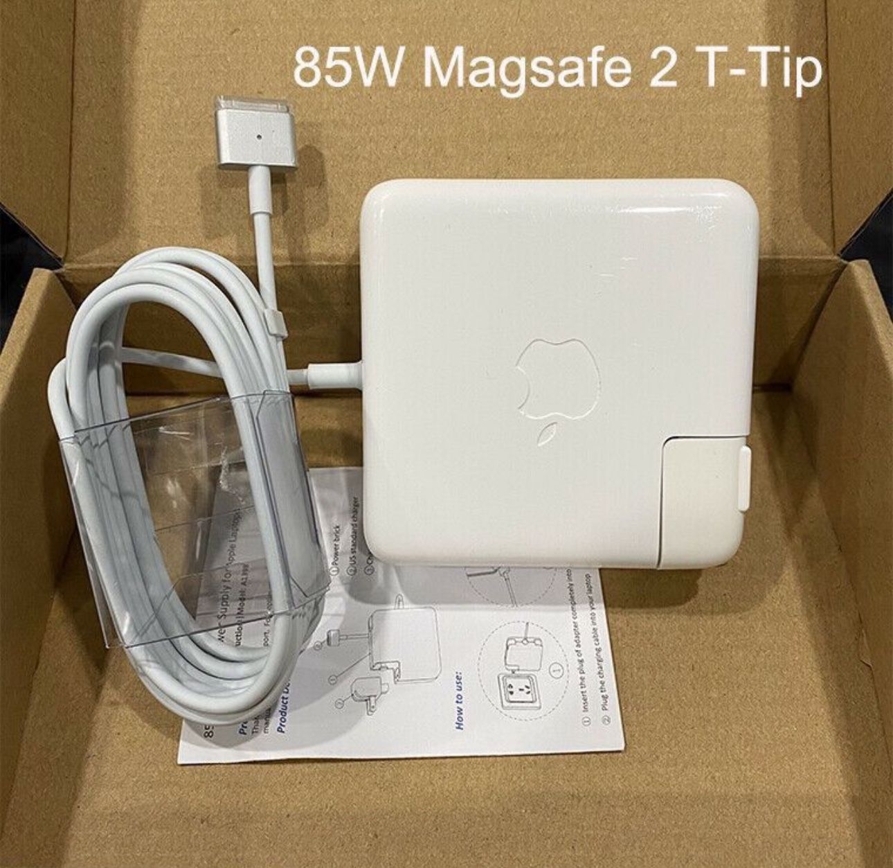 85W MagSafe 2 Power Adapter T-tip Charger For MacBook Pro  Retina 15”, 17” 2013-2019, A1398 