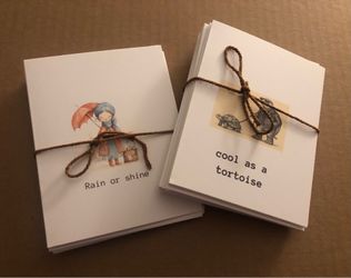 Set of 10 Whimsical Greeting Cards | Cute Aesthetic Card Bundle | Blank Inside | Gift Idea