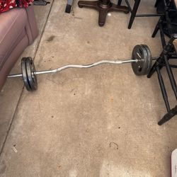 Barra Con Pesas 