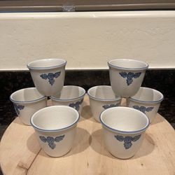 Vintage  Pfaltzgraff Yorktowne Small 6oz cups Set Of 8