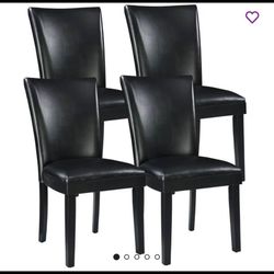 Black Kitchen Chairs (4)