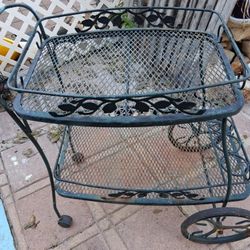 Wrought Iron Drink Cart