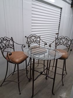 Pub Style 3 Swivel Chair Set