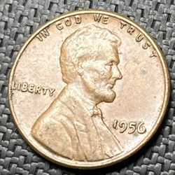 1956 Lincoln Wheat Cent Penny Coin 