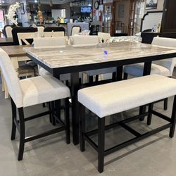 New 6pc Counter Height Dining Set