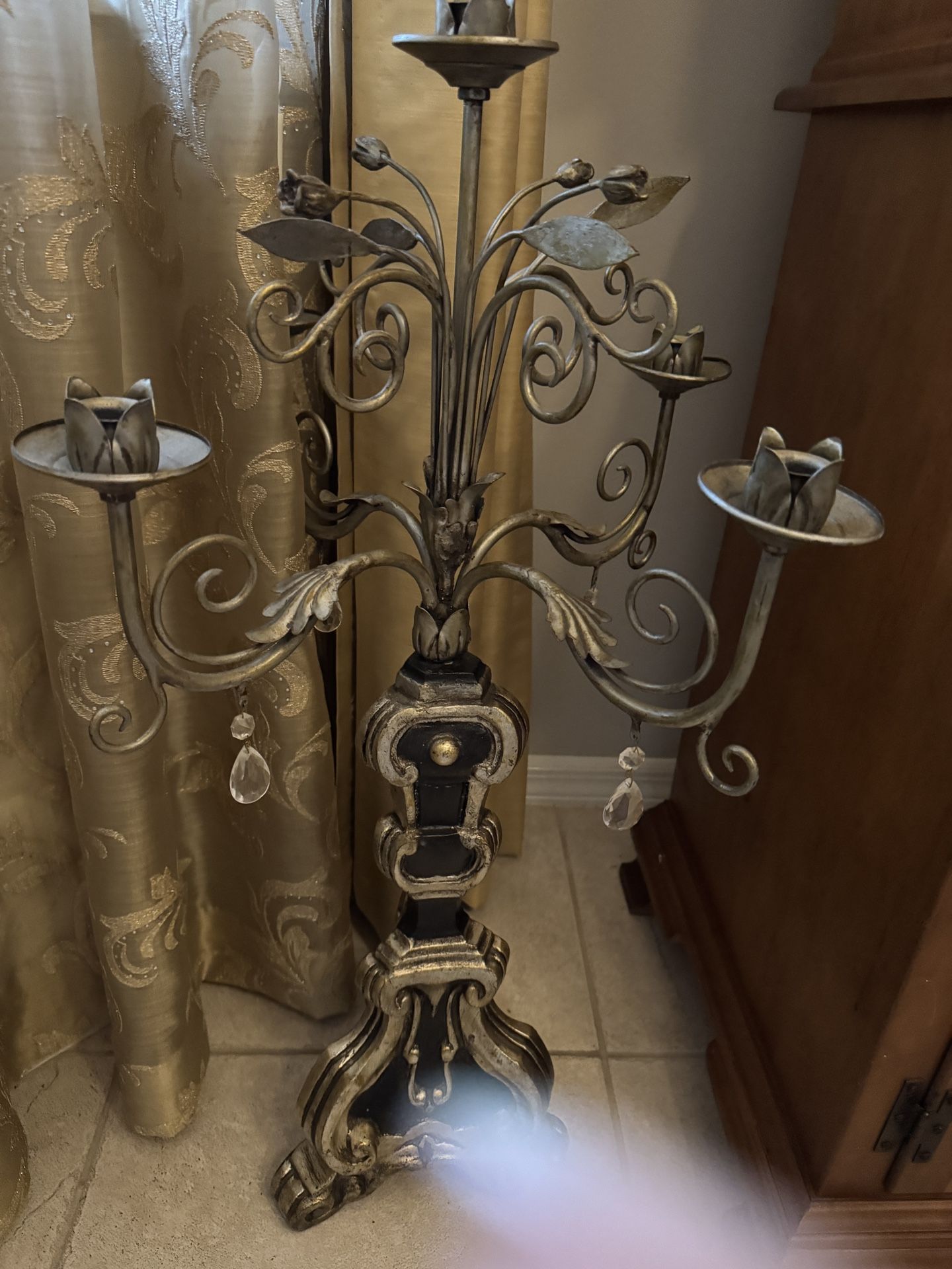 Two Ornate Candle Holders