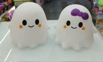 Ghost and pumpkins squishies