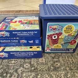 Number Blocks Math Cubes sets 