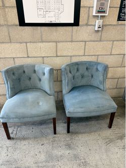 Chairs/blue velvet chairs/pair of chairs/chairs