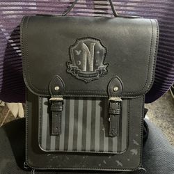 Wednesday Adam’s Leather Hot topic Backpack 