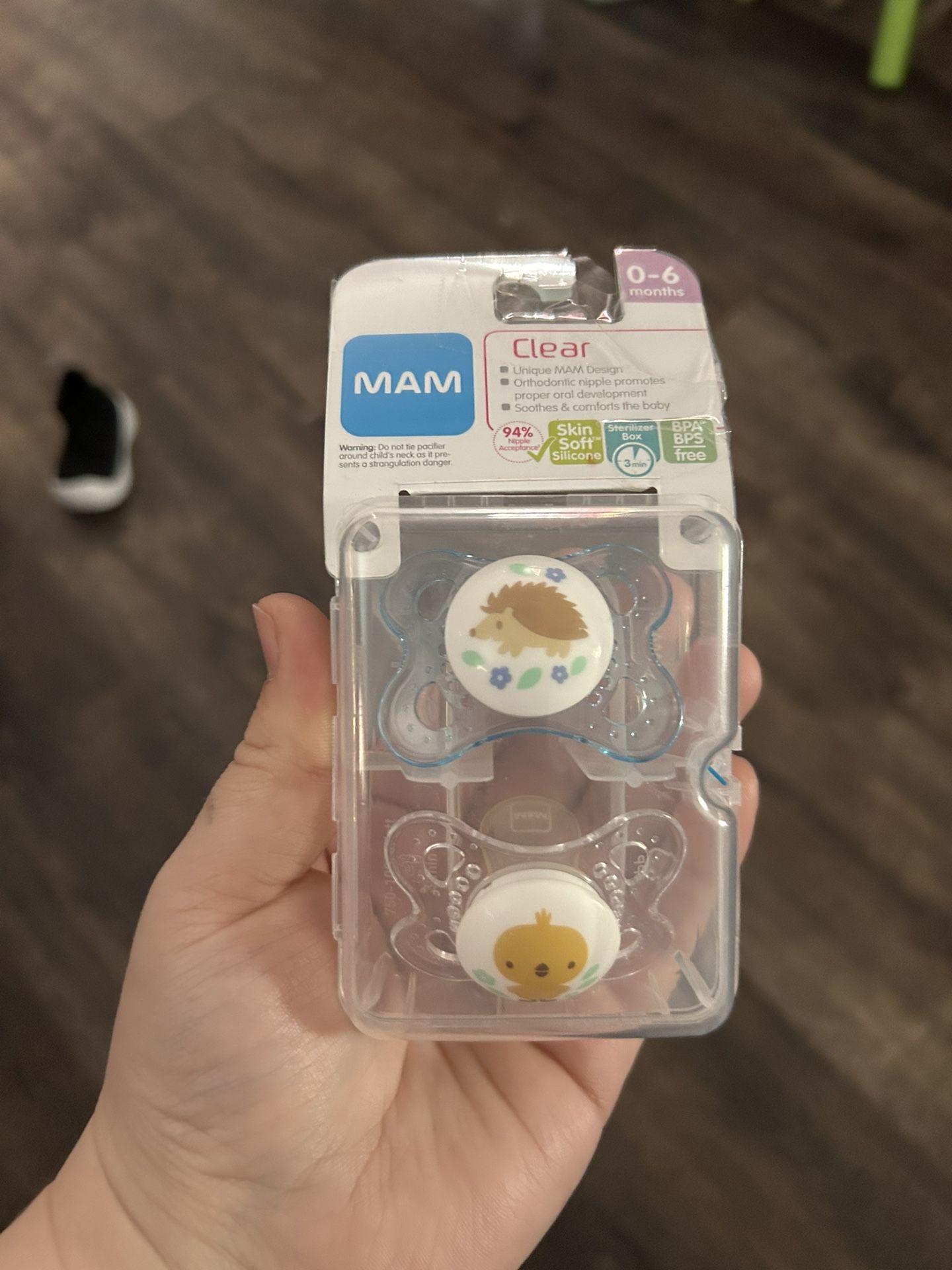 MAM clear pacifier 2pk