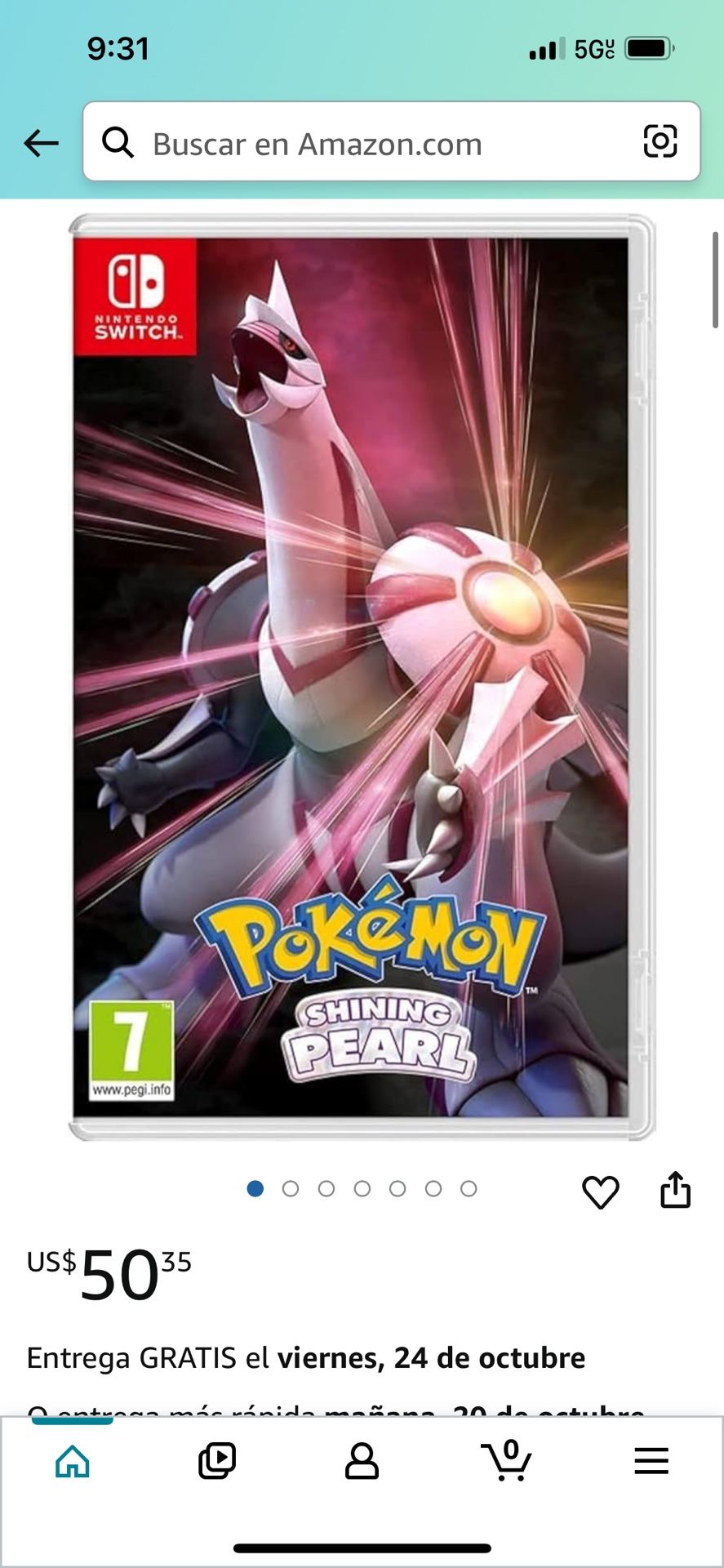 Switch Nintendo Game Pakemon Shining Pearl