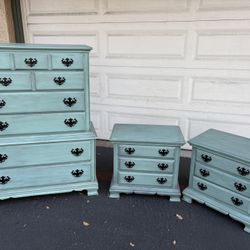 Tallboy dresser And 2 Nightstands 