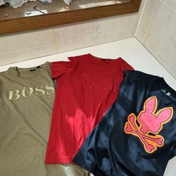 Medium- BOSS & Psycho Bunny Shirts 