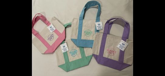 ONE Trader Joe’s Mini Pastel Canvas Tote Bag